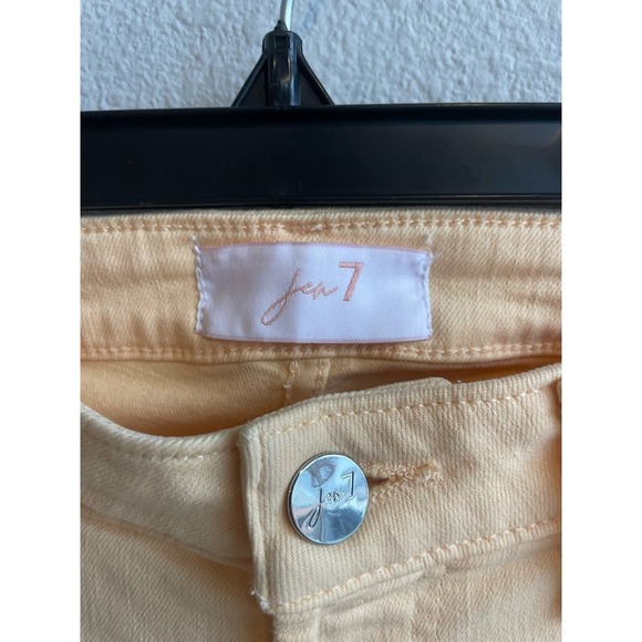 JEN7 by 7 For All Mankind Patch Pocket Mid Rise Crop Wide Leg Jeans Size 2 - Picture 5 of 11